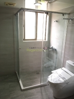 台北 內湖區 /衛浴設備更新 L型無框橫推淋浴門