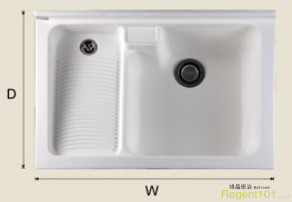 人造石固定式洗衣板洗衣槽 W60cm、70cm、80cm、90cm 